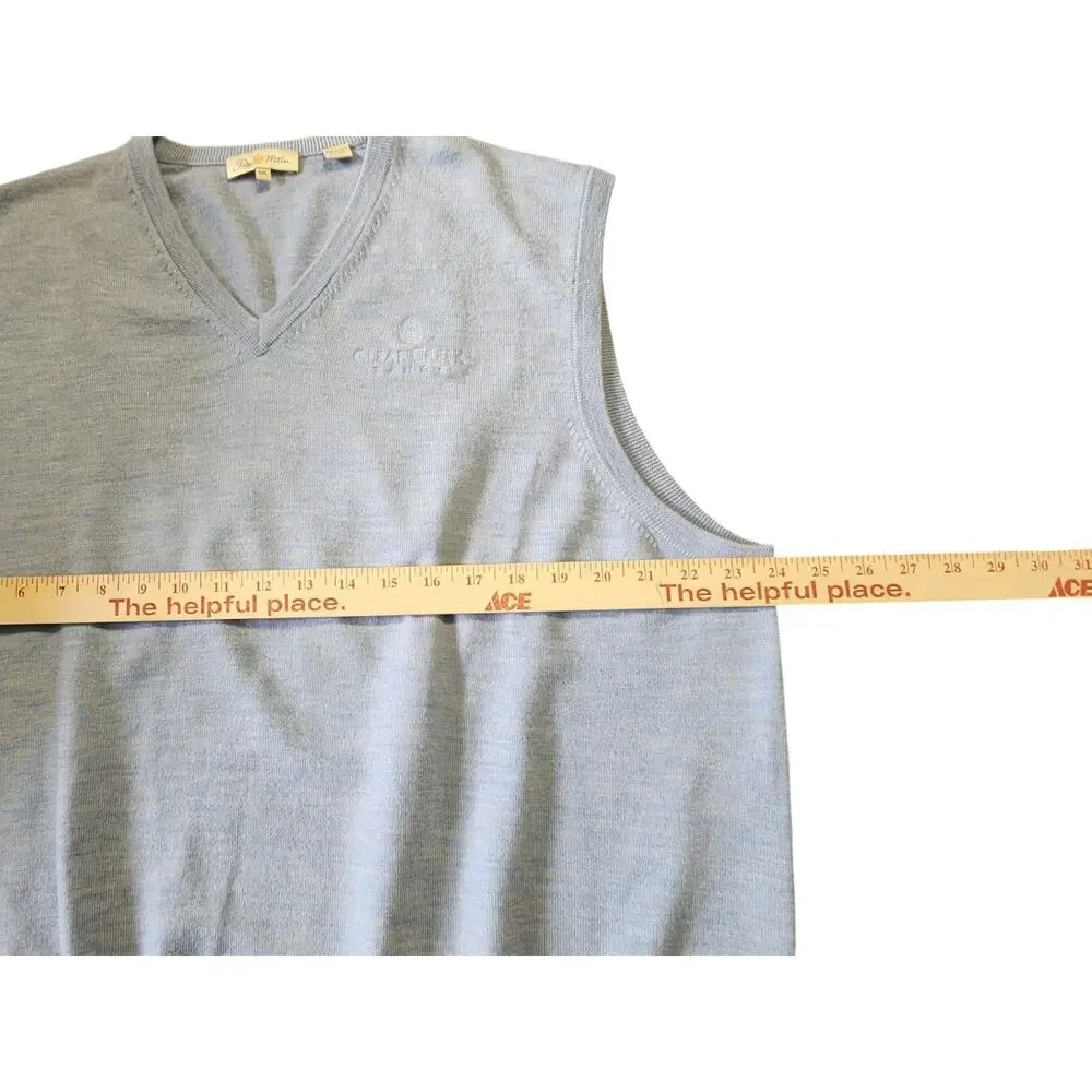 Peter Millar Italian Merino Wool Clear Creek Tahoe Golf Light Blue Vest Top XXL